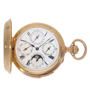 Swiss gold astronomical hunting cased lever watch Circa 1890
