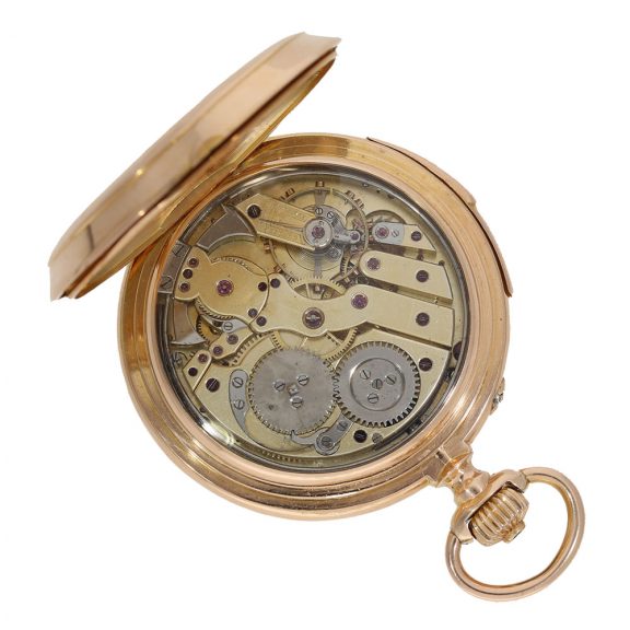 Swiss gold astronomical hunting cased lever watch Circa 1890 Swiss gold astronomical hunting cased lever watch Circa 1890