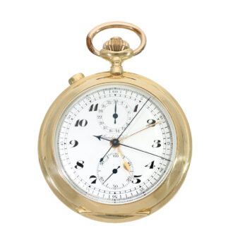 Swiss 18 carat gold very fine split seconds chronograph Circa 1890