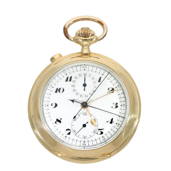 Swiss 18 carat gold very fine split seconds chronograph Circa 1890