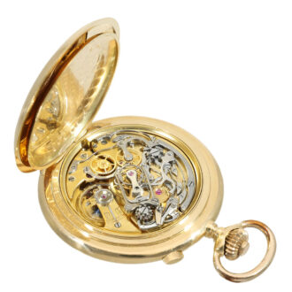 Swiss 18 carat gold very fine split seconds chronograph Circa 1890