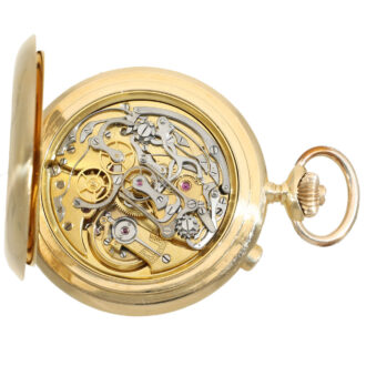 Swiss 18 carat gold very fine split seconds chronograph Circa 1890