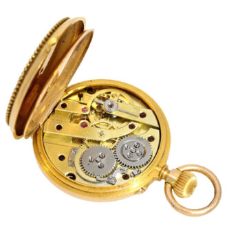 Splendid French gold cylinder with pearl chatelaine Circa 1801