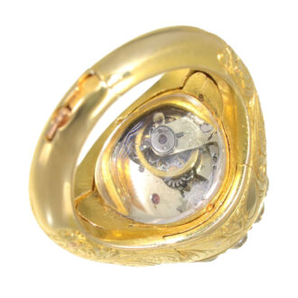 Indian ring watch with high-grade diamond bezel Circa 1870