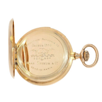 Swiss gold quarter repeating pocket watch Circa 1896