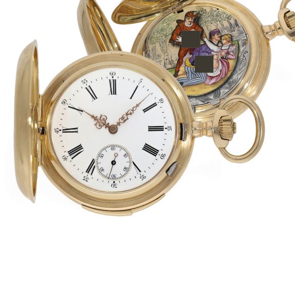 Swiss highly refined pocket chronometer with minute repeater Circa 1905
