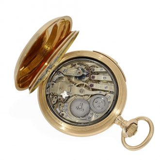 Swiss highly refined pocket chronometer with minute repeater Circa 1905