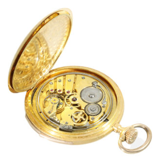 Swiss 18 carat gold very fine minute repeater pocket watch Circa 1900