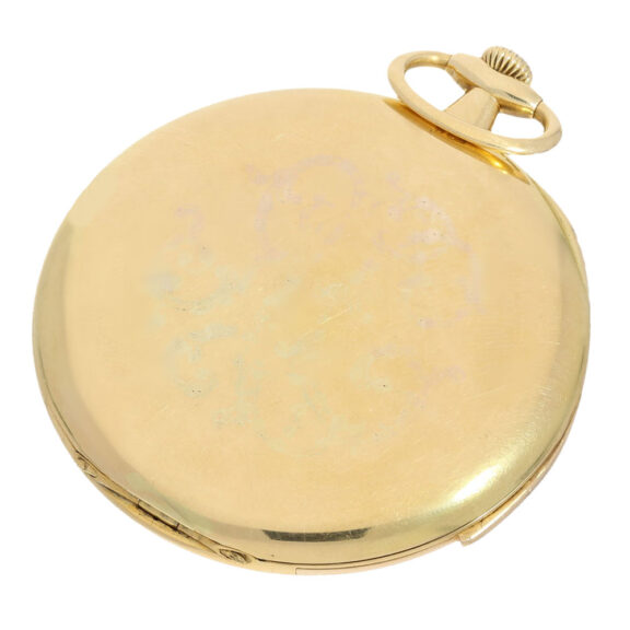 Very flat Swiss gold minute repeater watch Circa 1905 Very flat Swiss gold minute repeater watch Circa 1905
