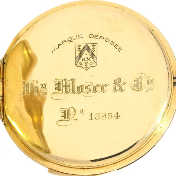 Very flat Swiss gold minute repeater watch Circa 1905 Very flat Swiss gold minute repeater watch Circa 1905