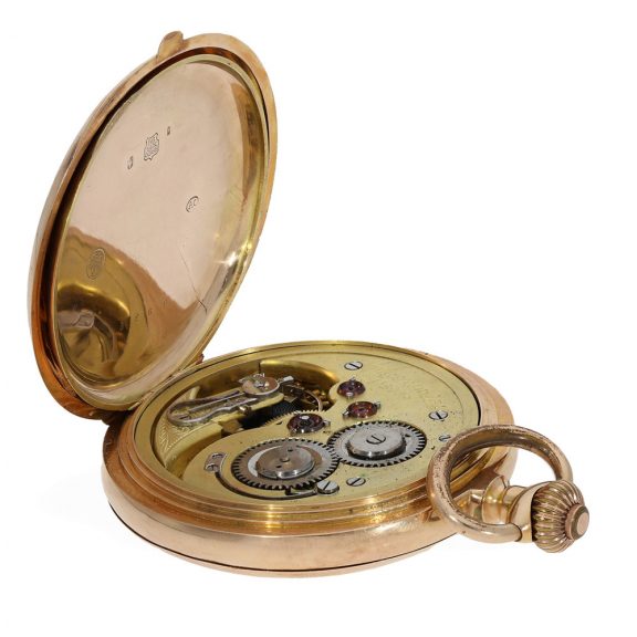 Heavy Swiss 14K gold full hunter cased pocket watch Circa 1900 Heavy Swiss 14K gold full hunter cased pocket watch Circa 1900