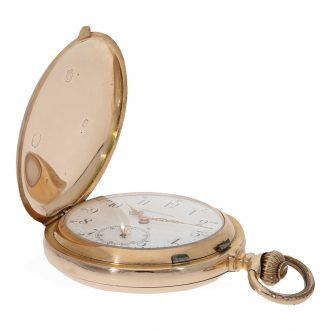 Heavy Swiss 14K gold full hunter cased pocket watch Circa 1900