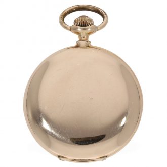 Heavy Swiss 14K gold full hunter cased pocket watch Circa 1900
