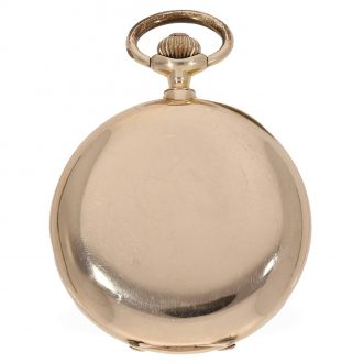 Heavy Swiss 14K gold full hunter cased pocket watch Circa 1900