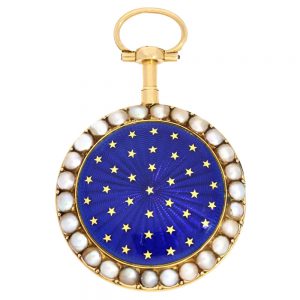 French 20 Carat gold virgule with pearls and chatelaine Circa 1780
