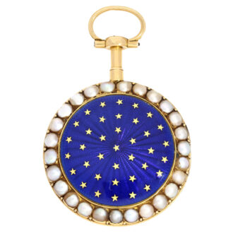French 20 Carat gold virgule with pearls and chatelaine Circa 1780 French 20 Carat gold virgule with pearls and chatelaine Circa 1780