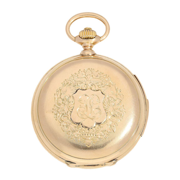 Swiss gold repeater with renaissance motif Circa 1890 Swiss gold repeater with renaissance motif Circa 1890