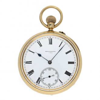 English 18 carat gold KEW A Class A chronometer watch Circa 1883