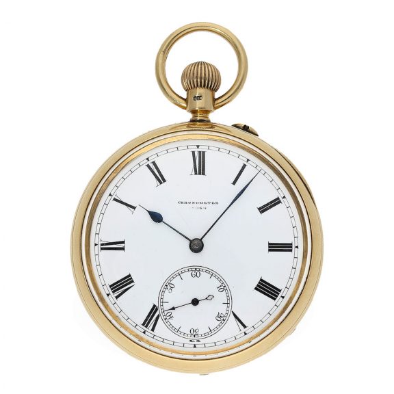 English 18 carat gold KEW A Class A chronometer watch Circa 1883