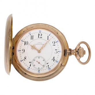 German 14 carat gold hunting cased lever watch Circa 1902