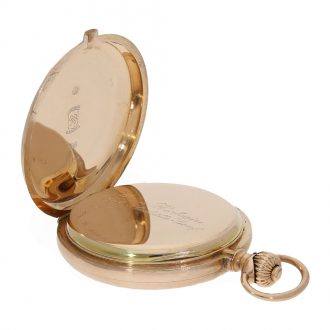 German 14 carat gold hunting cased lever watch Circa 1902