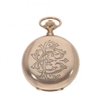 German 14 carat gold hunting cased lever watch Circa 1902