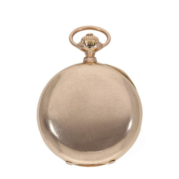 German 14 carat gold hunting cased lever watch Circa 1902 German 14 carat gold hunting cased lever watch Circa 1902