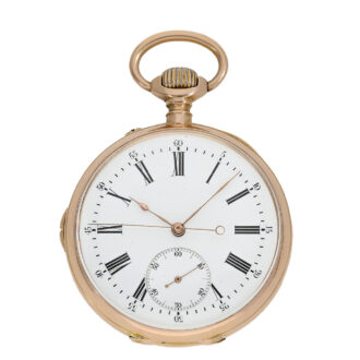 Swiss 18 carat gold technically highly interesting watch Circa 1882