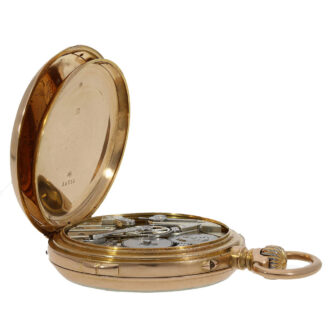 Swiss 18 carat gold technically highly interesting watch Circa 1882