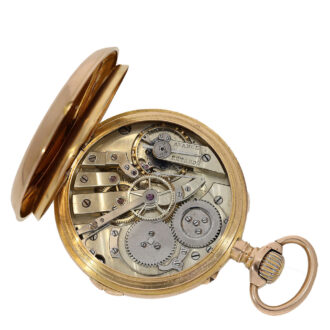 Swiss 18 carat gold technically highly interesting watch Circa 1882