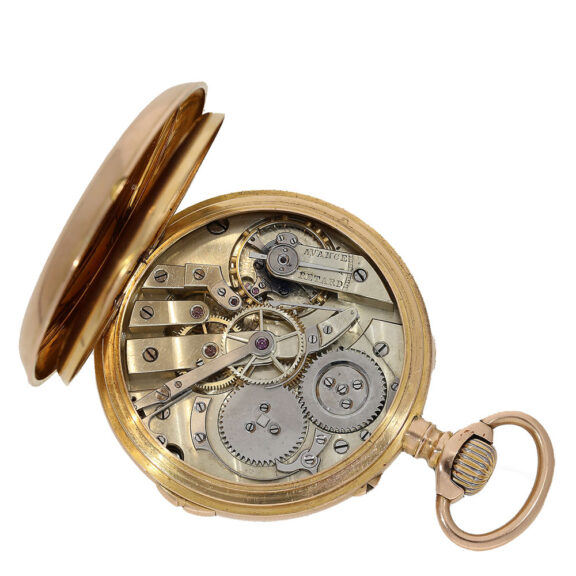 Swiss 18 carat gold technically highly interesting watch Circa 1882 Swiss 18 carat gold technically highly interesting watch Circa 1882