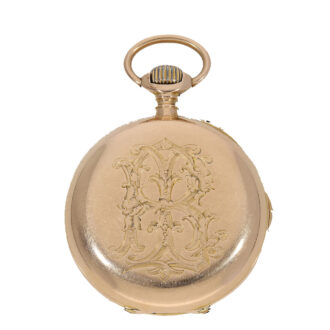 Swiss 18 carat gold technically highly interesting watch Circa 1882