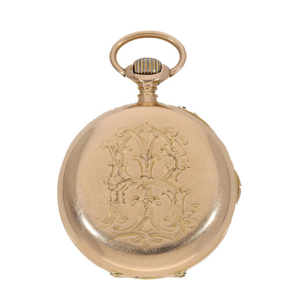 Swiss 18 carat gold technically highly interesting watch Circa 1882 Swiss 18 carat gold technically highly interesting watch Circa 1882