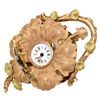 Unique 18K gold small watch with chatelaine Circa 1900