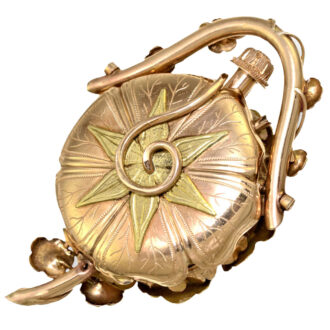 Unique 18K gold small watch with chatelaine Circa 1900