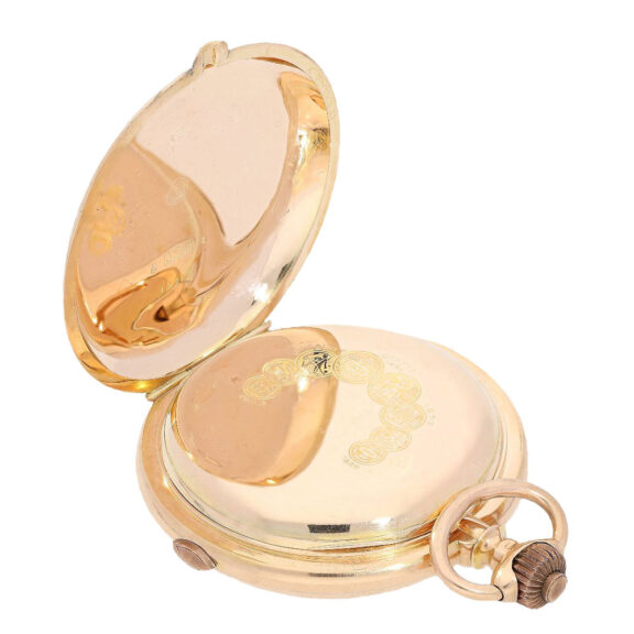 Swiss gold hunting cased astronomical watch Circa 1900 Swiss gold hunting cased astronomical watch Circa 1900