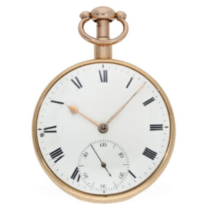 English technically interesting gold repeating duplex watch Circa 1812
