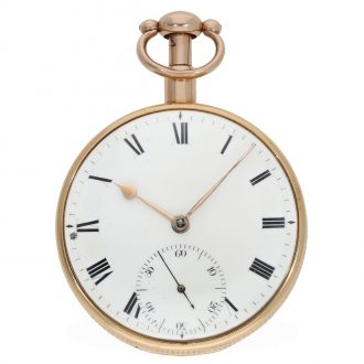 English technically interesting gold repeating duplex watch Circa 1812