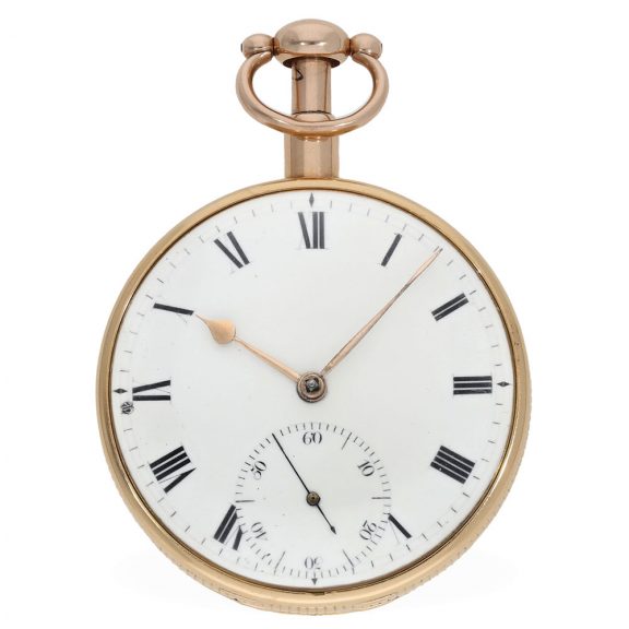 English technically interesting gold repeating duplex watch Circa 1812