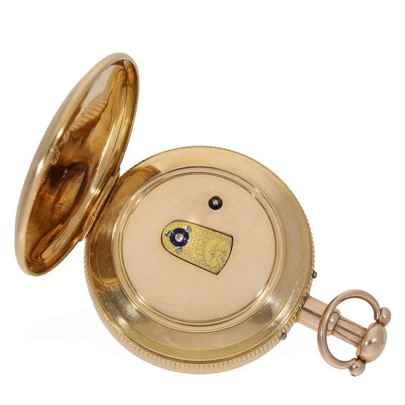 English technically interesting gold repeating duplex watch Circa 1812 English technically interesting gold repeating duplex watch Circa 1812