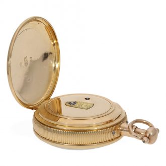 English technically interesting gold repeating duplex watch Circa 1812