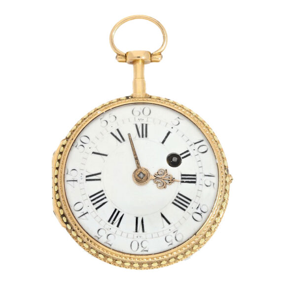 French watch with miniature painting and Chatelaine Circa 1770 French watch with miniature painting and Chatelaine Circa 1770