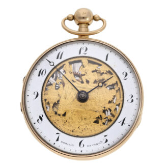 French heavy gold pocket watch with striking mechanism Circa 1800