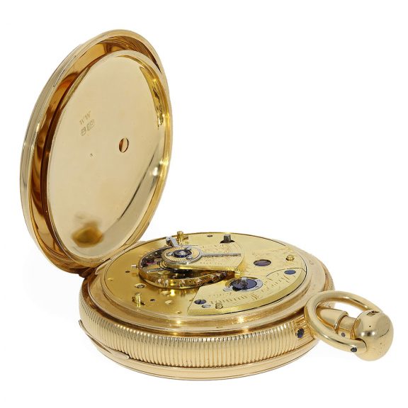 English 18K gold minute repeating duplex watch Circa 1823 English 18K gold minute repeating duplex watch Circa 1823
