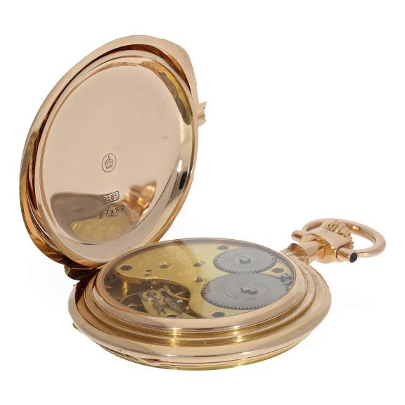 German 14K gold hunting cased Louis XV pocket watch Circa 1915 German 14K gold hunting cased Louis XV pocket watch Circa 1915