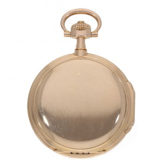German 14K gold hunting cased Louis XV pocket watch Circa 1915