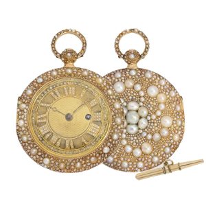 Swiss important watch with pearls and original box Circa 1825