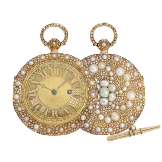 Swiss important watch with pearls and original box Circa 1825