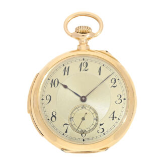 Swiss gold open faced minute repeater watch Circa 1915