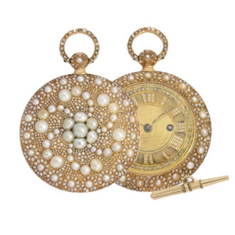 Swiss important watch with pearls and original box Circa 1825
